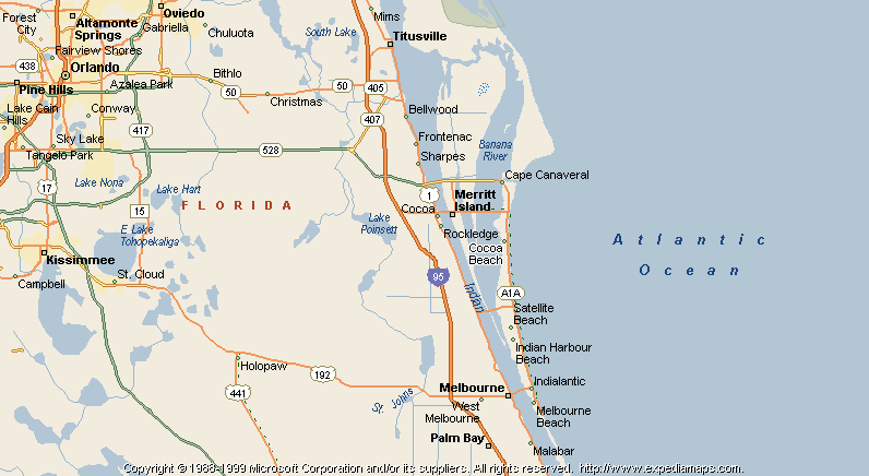 Map Of Cocoa Beach